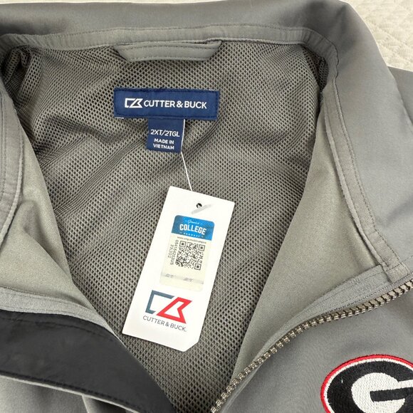 NWT Cutter & Buck Jacket Men 2XT XXL Tall WeatherTec Softshell Georgia Bulldogs - Picture 4 of 10